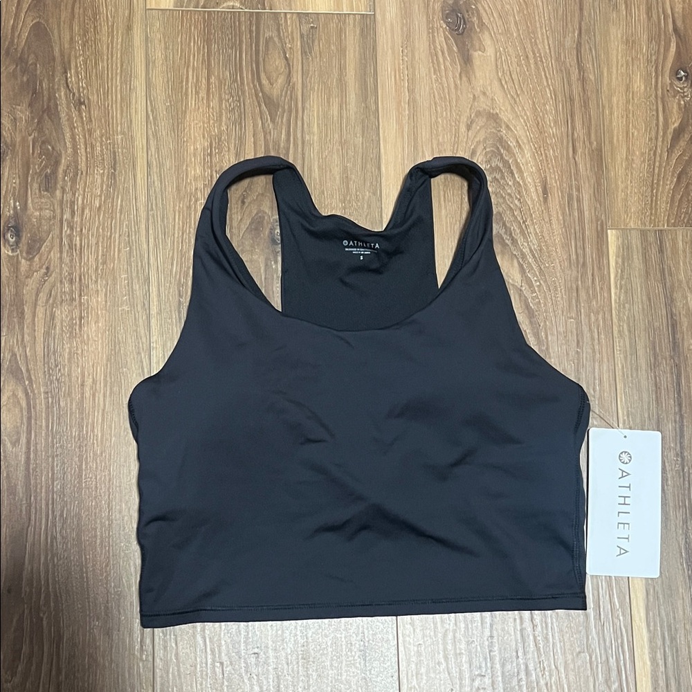 Athleta Women's Sleek Black Sports Bra
